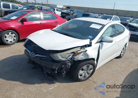 2016 Hyundai Elantra Se из США, поврежденный, VIN 5NPDH4AE7GH753453